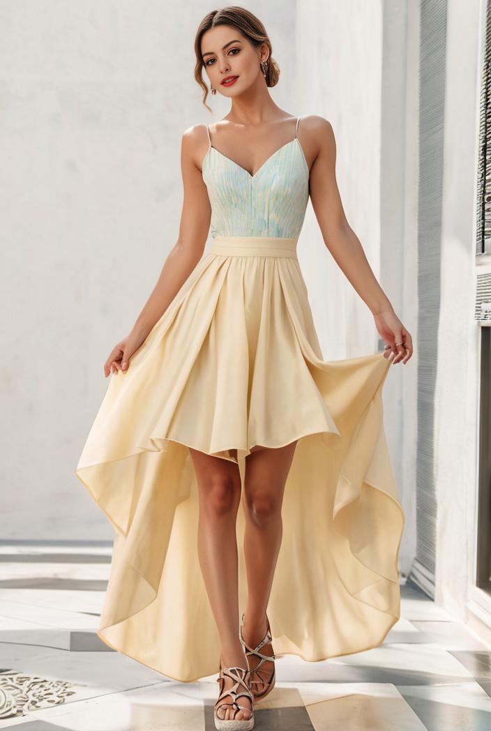 sleeveless v back tulle high low sequin appliques evening dresses 133588
