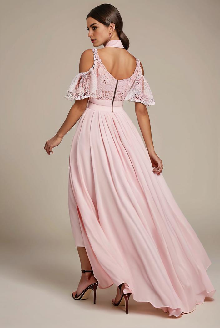 sleeveless v back tulle high low sequin appliques evening dresses 133617