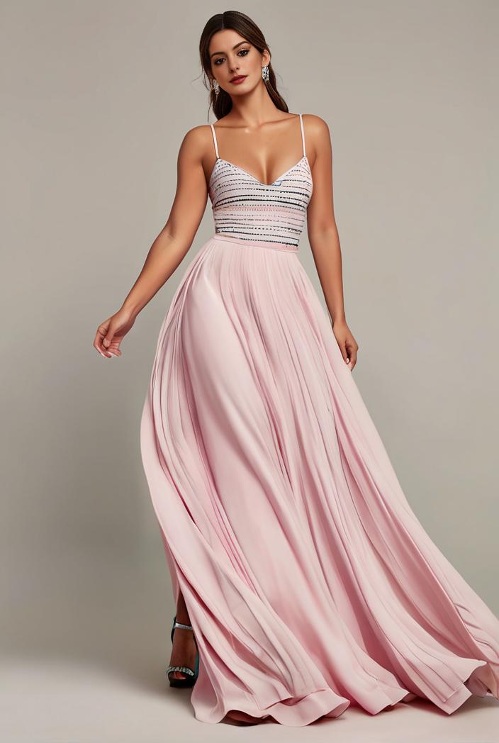 sleeveless v back tulle high low sequin appliques evening dresses 133619