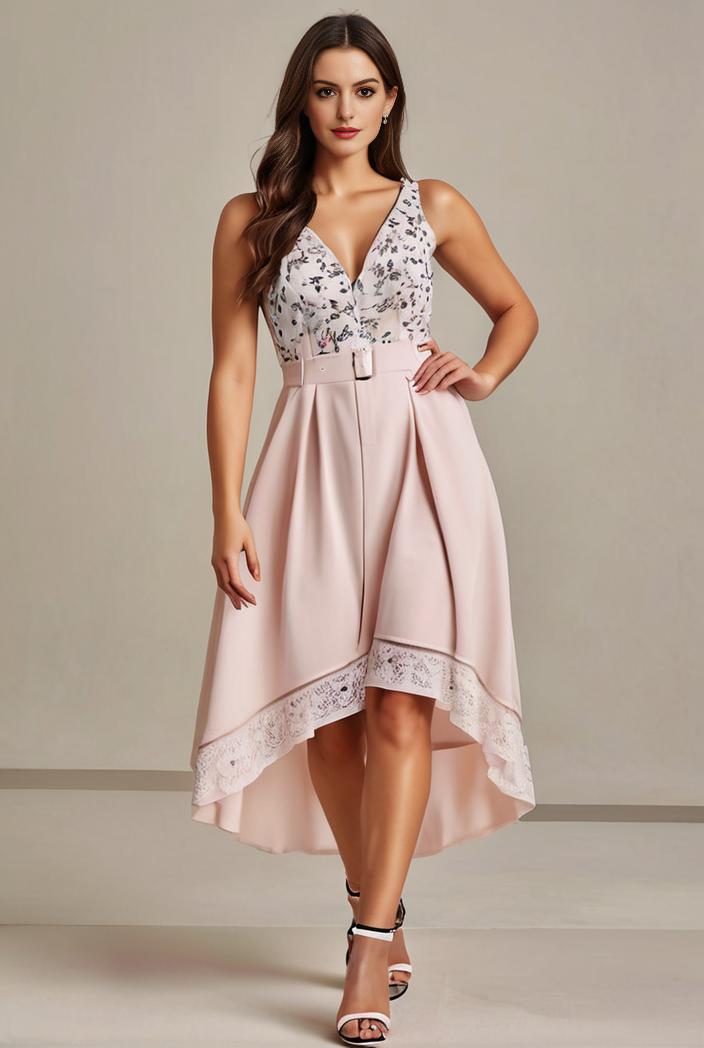 sleeveless v back tulle high low sequin appliques evening dresses 133648