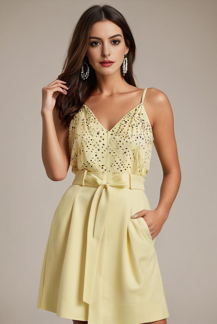 sleeveless v back tulle high low sequin appliques evening dresses 133685