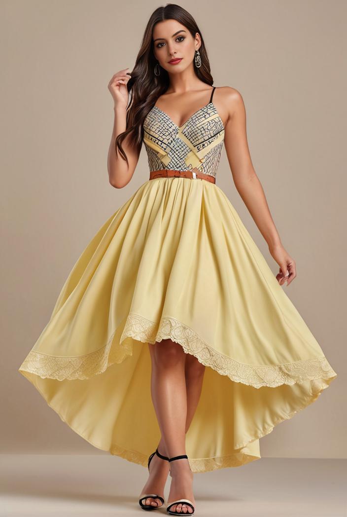 sleeveless v back tulle high low sequin appliques evening dresses 133696