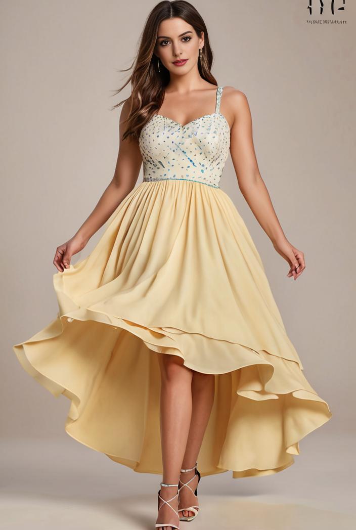 sleeveless v back tulle high low sequin appliques evening dresses 133700