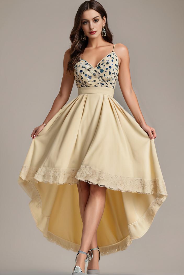 sleeveless v back tulle high low sequin appliques evening dresses 133701