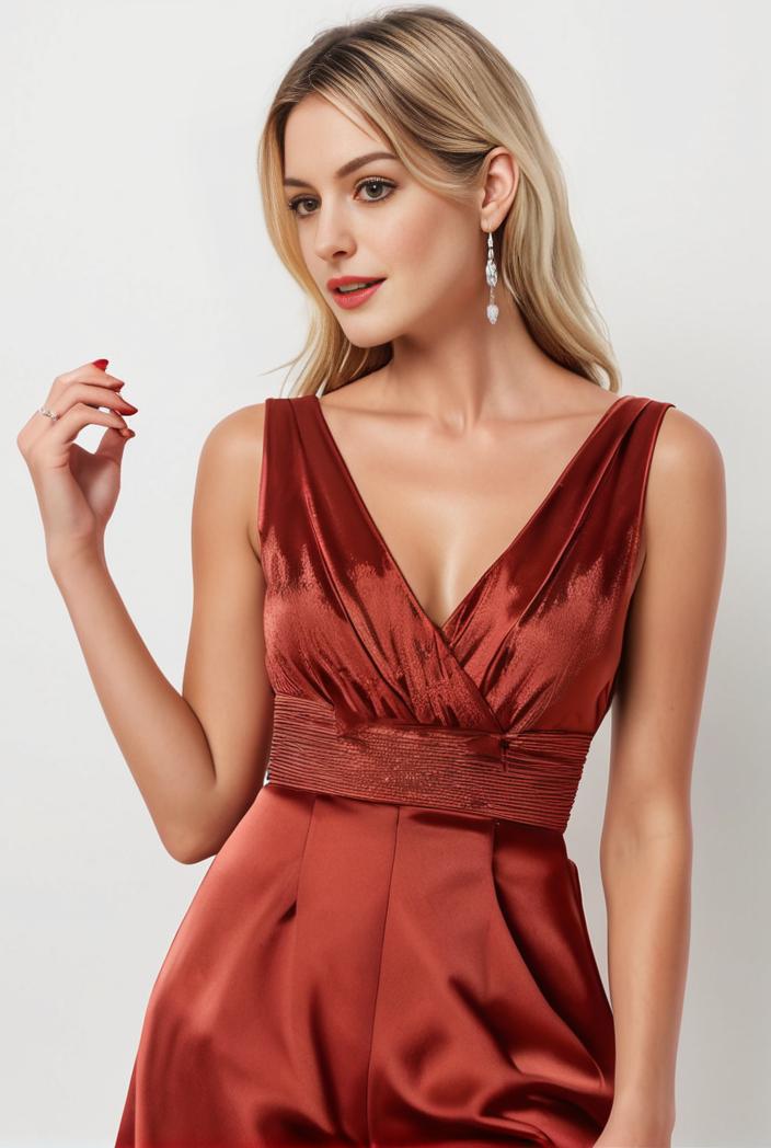 sleeveless v back tulle high low sequin appliques evening dresses 133714