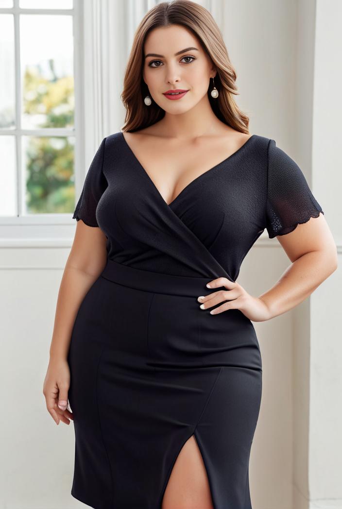 deep v neck sequin short sleeve high side front slit mother of the bride dress 139194