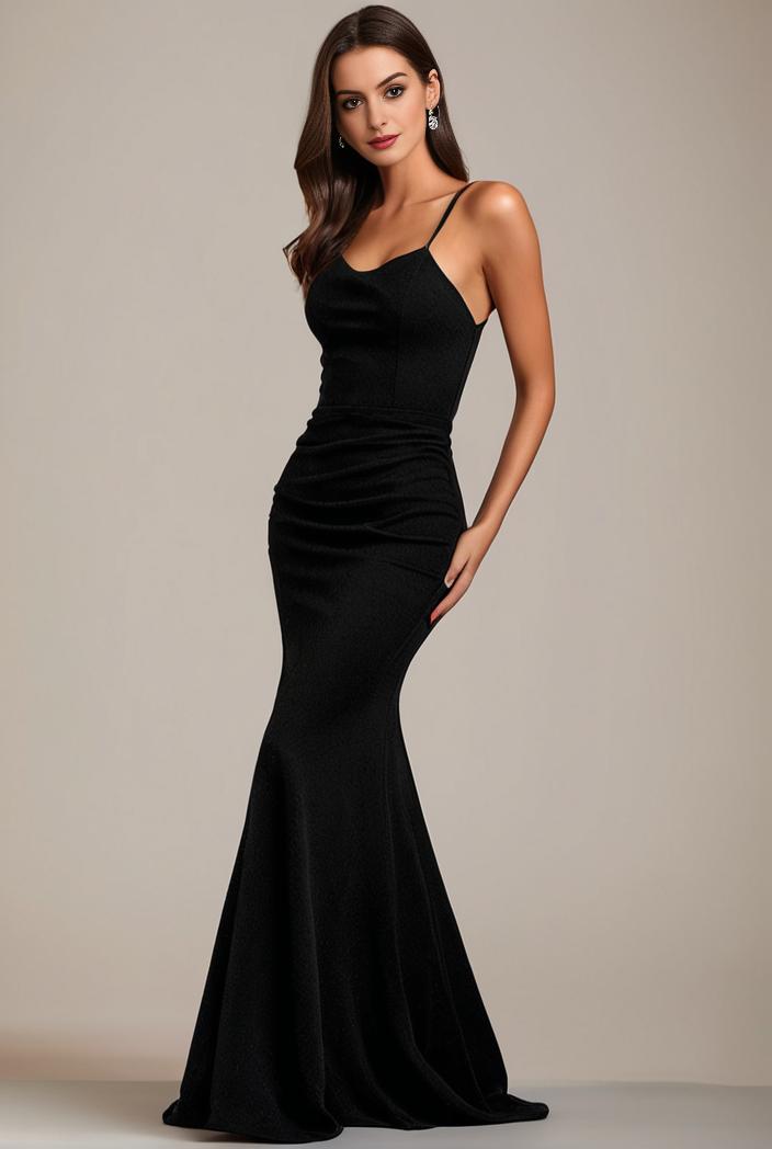 glitter spaghetti strap u veck open back bodycon stretchy evening dress 142677