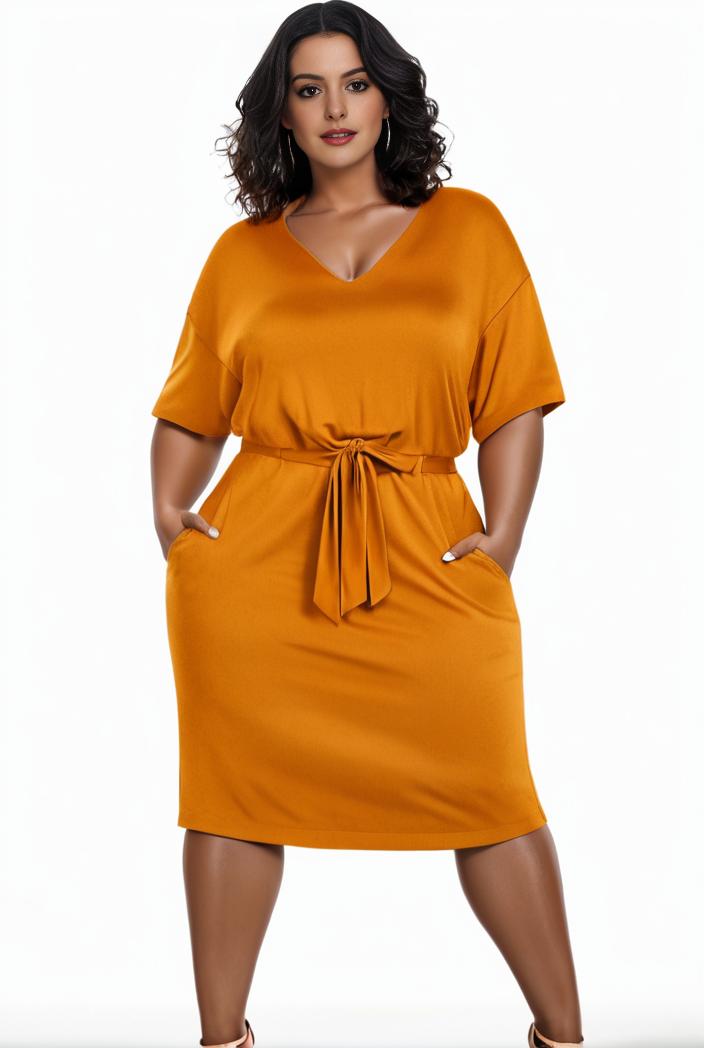 plus size faith letter print short sleeve midi dress with pockets women s plus slight stretch casual dress 147549
