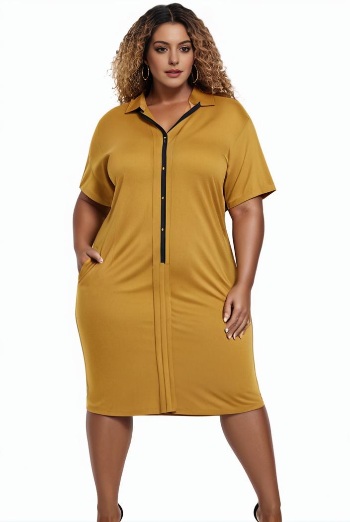 plus size faith letter print short sleeve midi dress with pockets women s plus slight stretch casual dress 147566