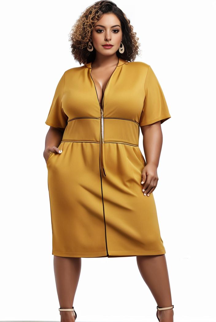 plus size faith letter print short sleeve midi dress with pockets women s plus slight stretch casual dress 147572