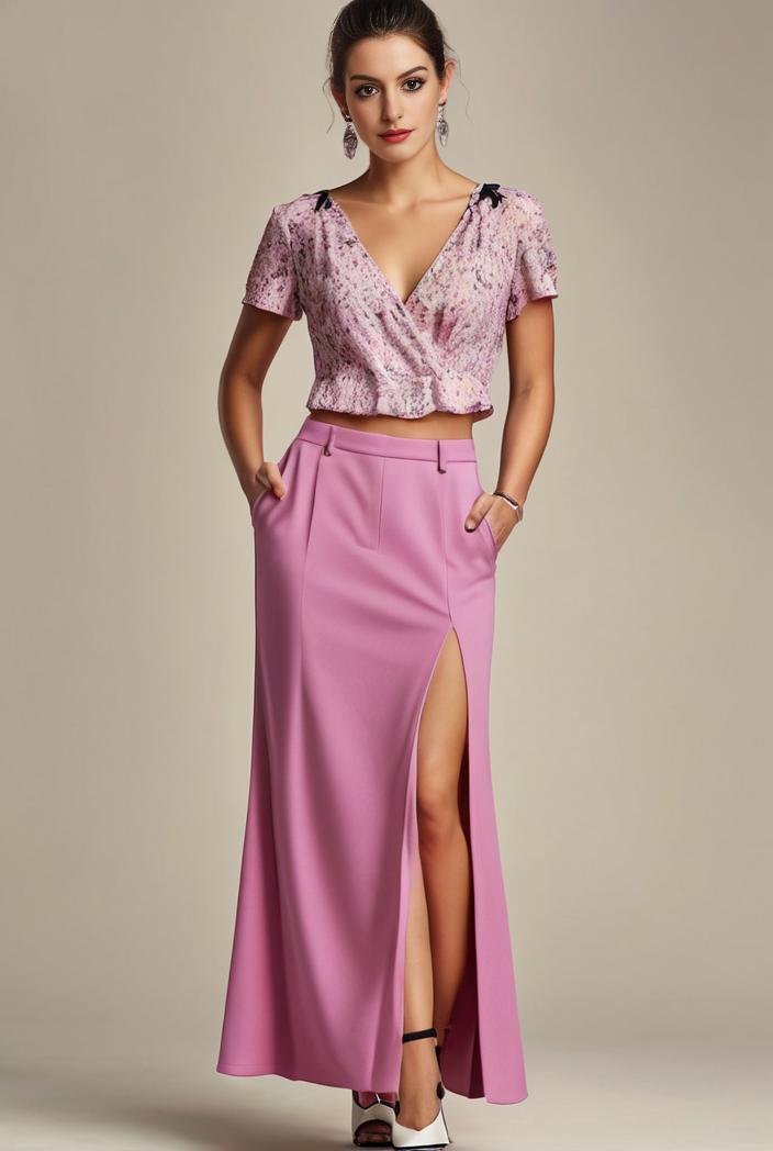 plus size front slit short sleeve with sequin mother of the bride dress 147969