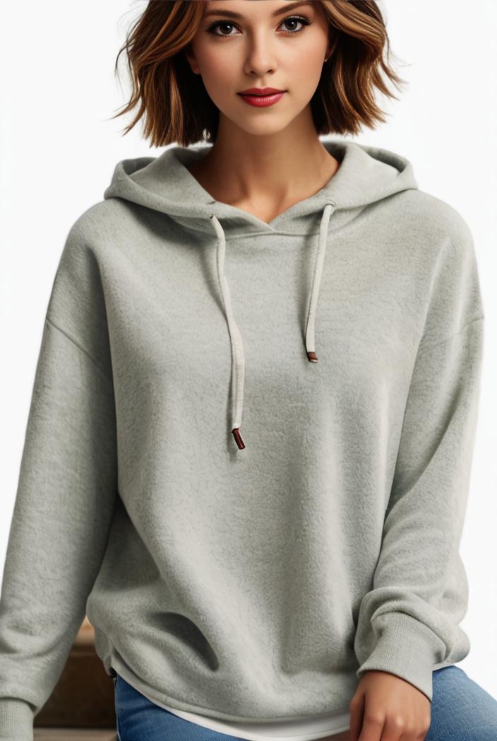 plus size casual hoodie women s plus solid ribbed long sleeve slight stretch hoodie drawstring sweatshirt 126232