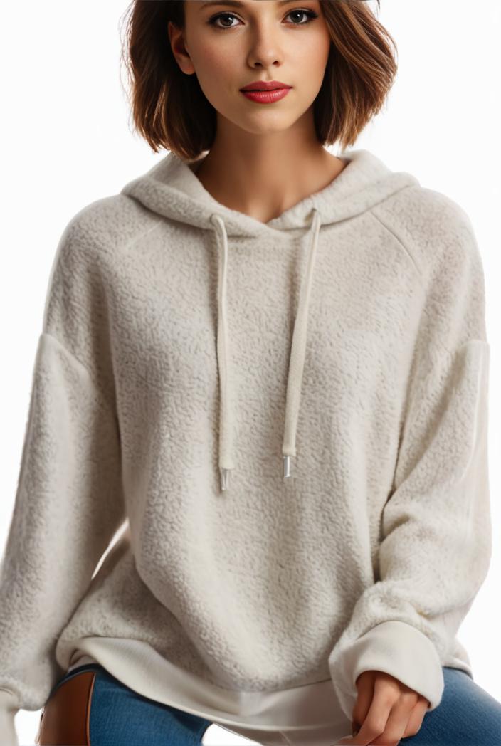 plus size casual hoodie women s plus solid ribbed long sleeve slight stretch hoodie drawstring sweatshirt 126233