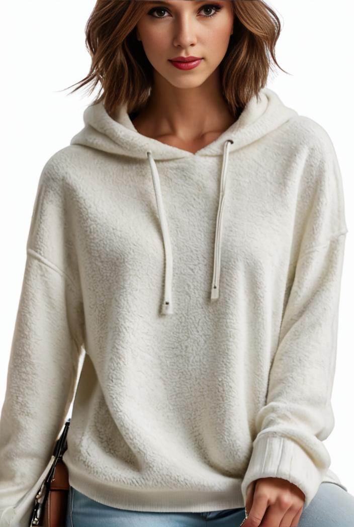 plus size casual hoodie women s plus solid ribbed long sleeve slight stretch hoodie drawstring sweatshirt 126235