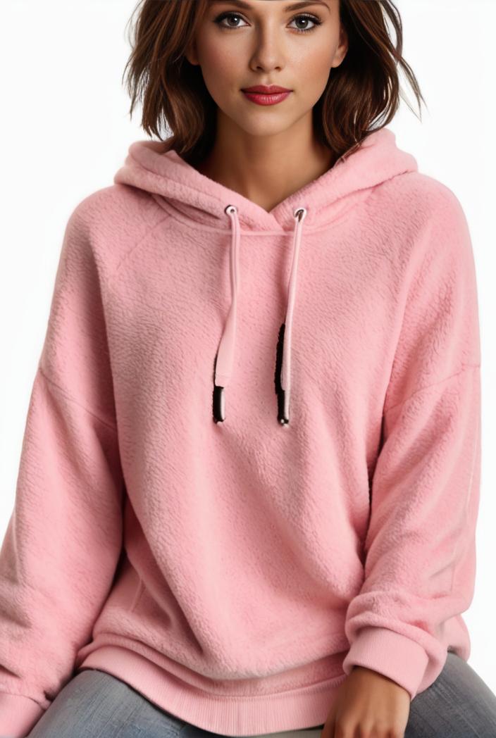 plus size casual hoodie women s plus solid ribbed long sleeve slight stretch hoodie drawstring sweatshirt 126245