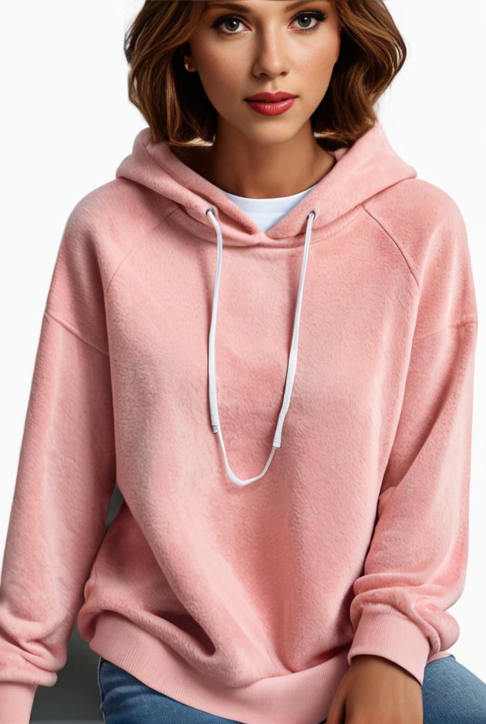 plus size casual hoodie women s plus solid ribbed long sleeve slight stretch hoodie drawstring sweatshirt 126248