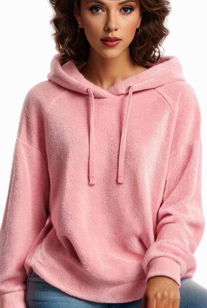 plus size casual hoodie women s plus solid ribbed long sleeve slight stretch hoodie drawstring sweatshirt 126249