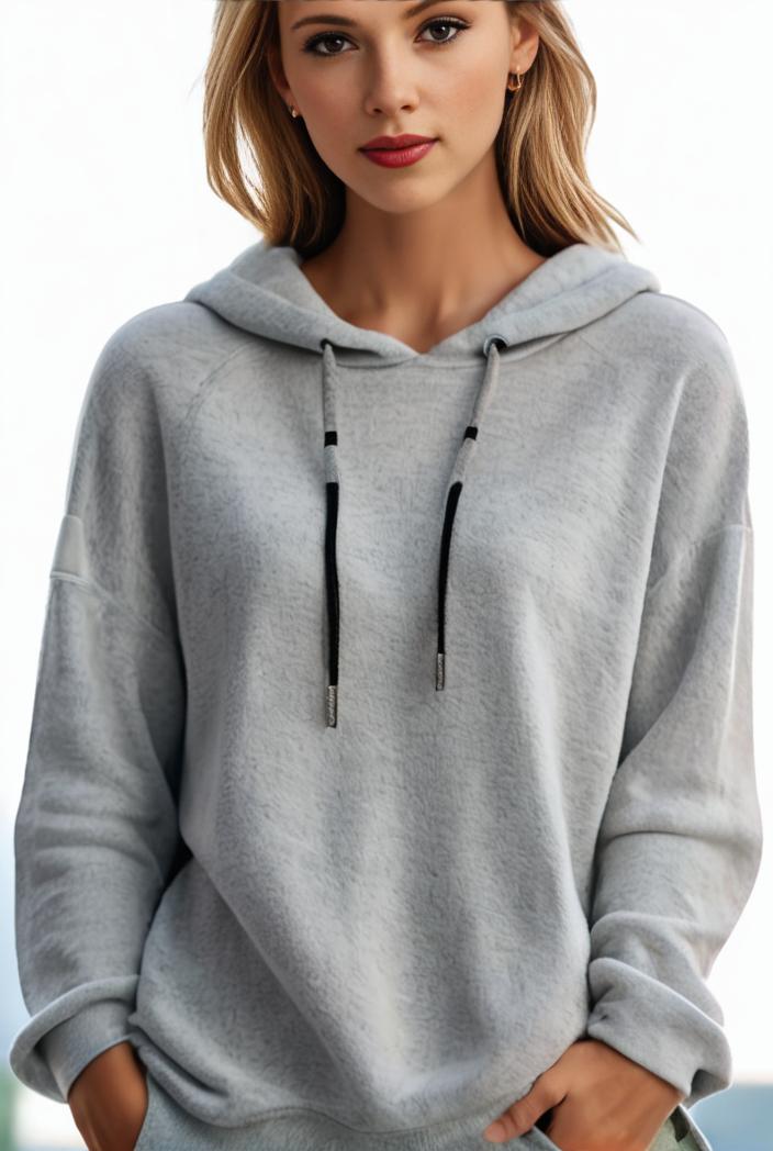 plus size casual hoodie women s plus solid ribbed long sleeve slight stretch hoodie drawstring sweatshirt 126257