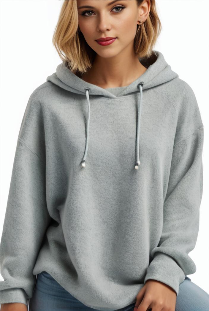 plus size casual hoodie women s plus solid ribbed long sleeve slight stretch hoodie drawstring sweatshirt 126258