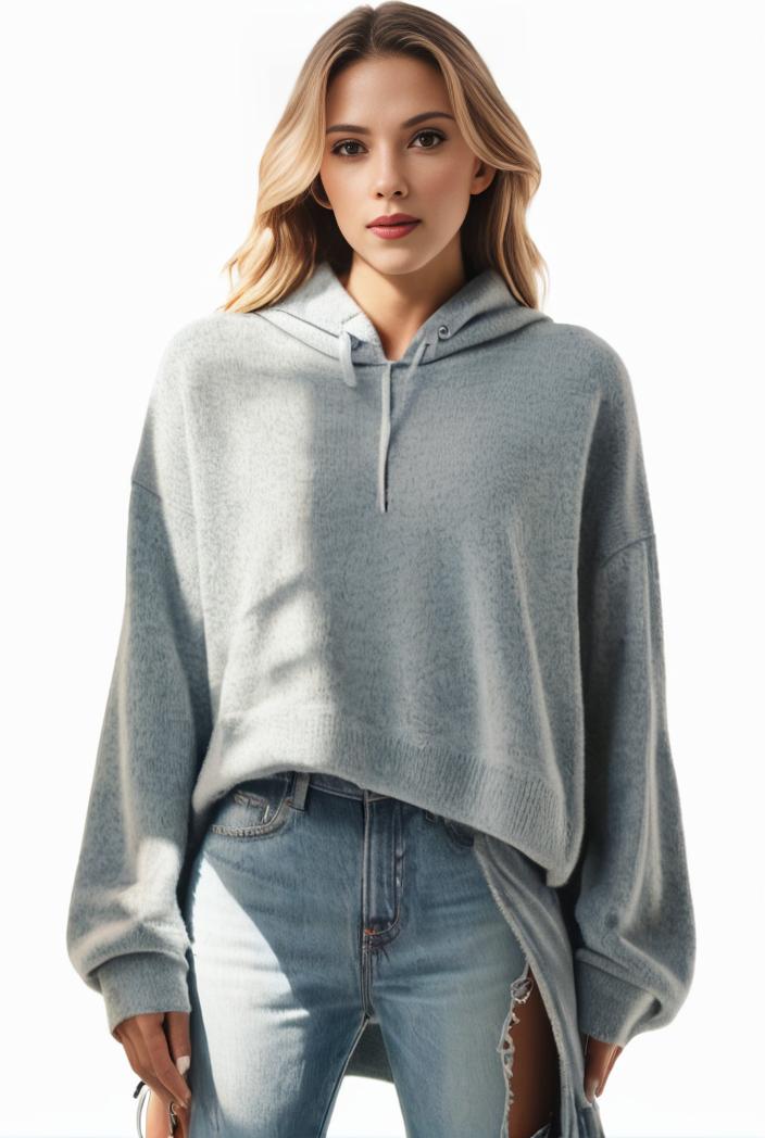 plus size casual hoodie women s plus solid ribbed long sleeve slight stretch hoodie drawstring sweatshirt 126261