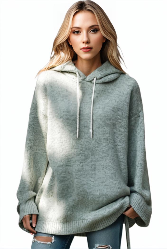 plus size casual hoodie women s plus solid ribbed long sleeve slight stretch hoodie drawstring sweatshirt 126263