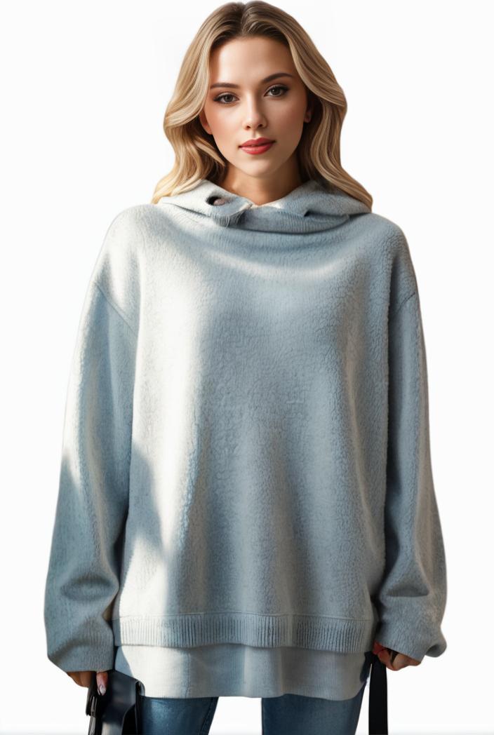 plus size casual hoodie women s plus solid ribbed long sleeve slight stretch hoodie drawstring sweatshirt 126264