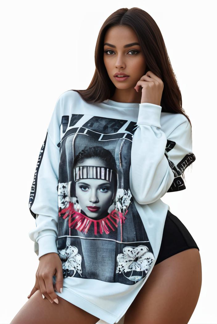 plus size casual sweatshirt women s plus graphic letter print long sleeve round neck slight stretch sweatshirt 126299