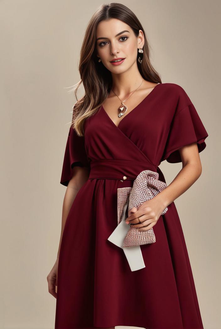 plus size simple chiffon pleated a line round neckline bridesmaid dress 149817