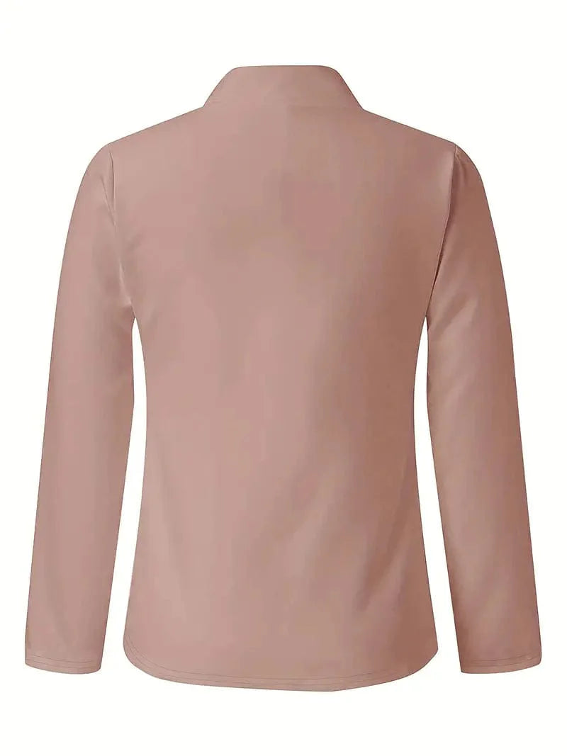 Sophisticated Long Sleeve Slim Fit Blazer for Women's Work Attire
