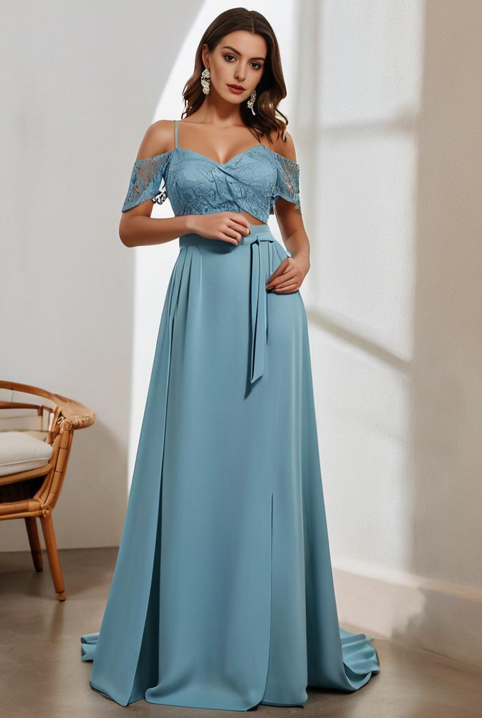 off shoulder spaghetti strap a line maternity dress 121275