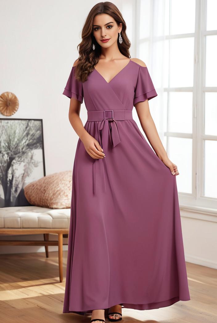 off shoulder spaghetti strap a line maternity dress 121284
