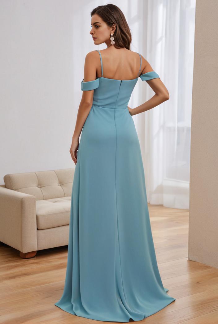off shoulder spaghetti strap a line maternity dress 121300