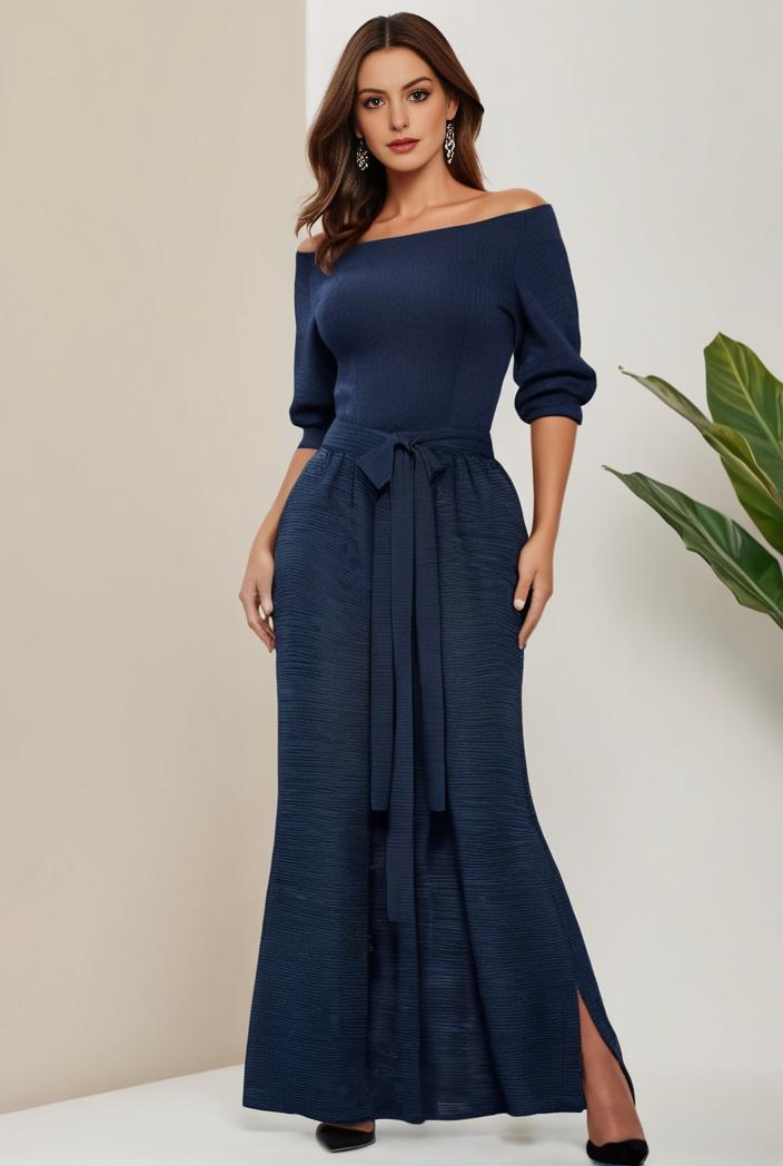 3 4 sleeve bodycon plunging back sequin evening dress 101902