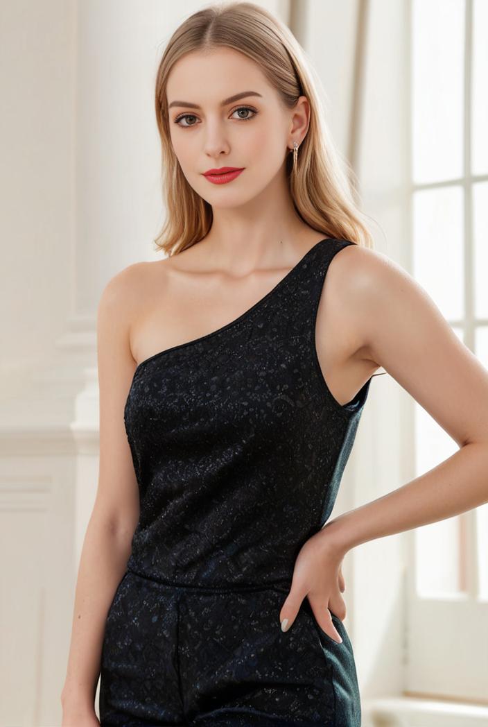 asymmetrical one shoulder feather bodycon sequin evening dress 101987