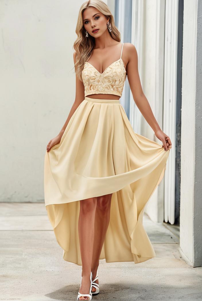 sleeveless v back tulle high low sequin appliques evening dresses 132941