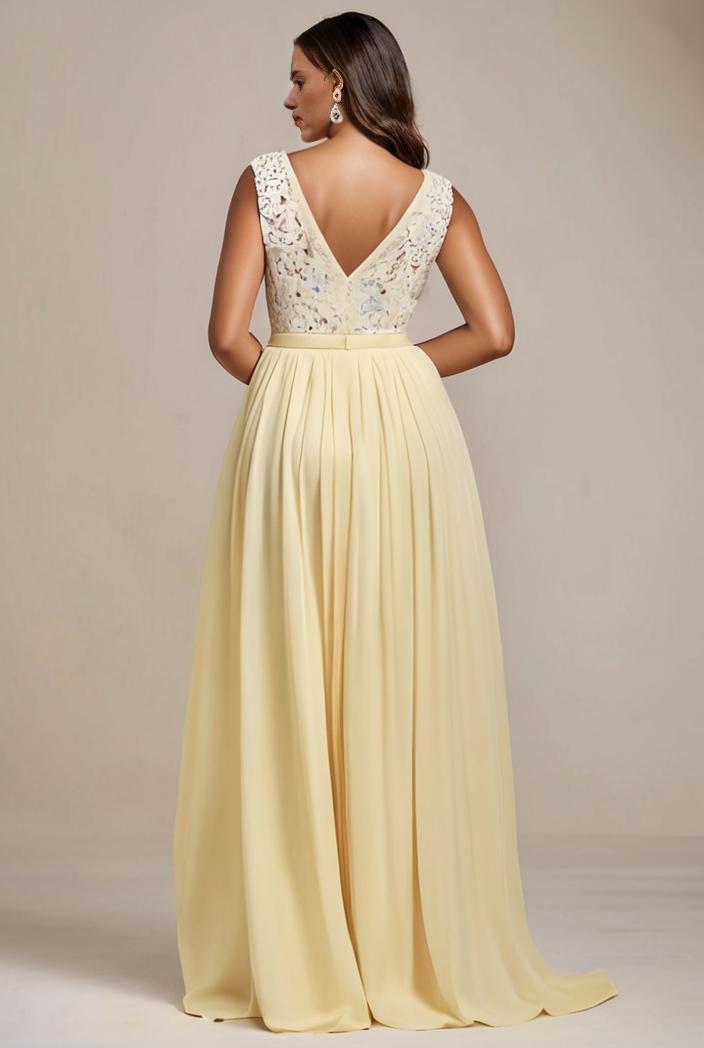 sleeveless v back tulle high low sequin appliques evening dresses 132976