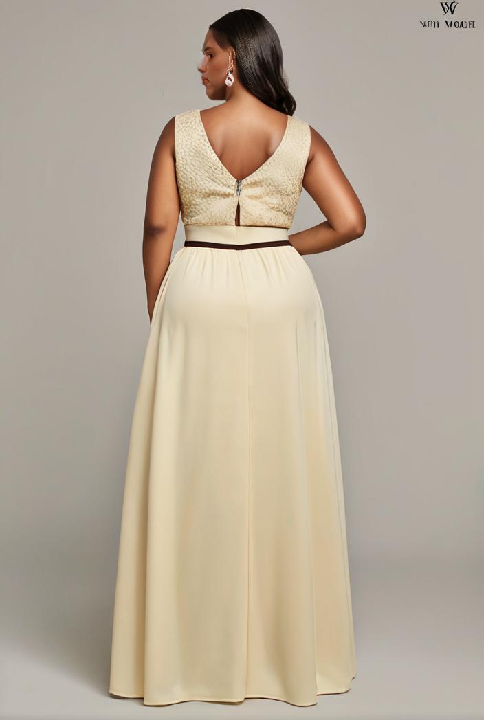 sleeveless v back tulle high low sequin appliques evening dresses 132977