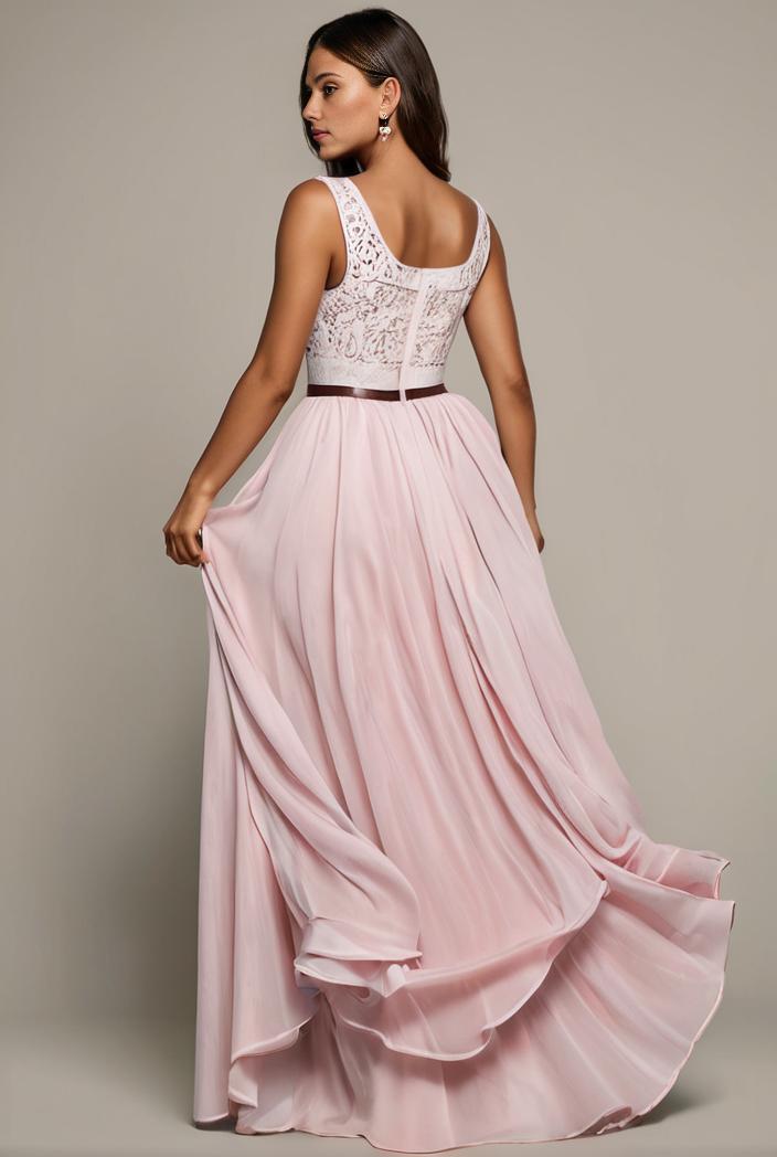 sleeveless v back tulle high low sequin appliques evening dresses 132985