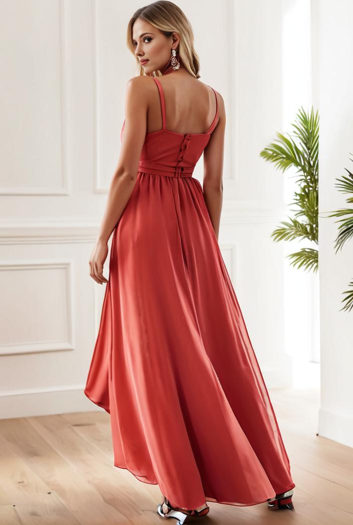 sleeveless v back tulle high low sequin appliques evening dresses 133012