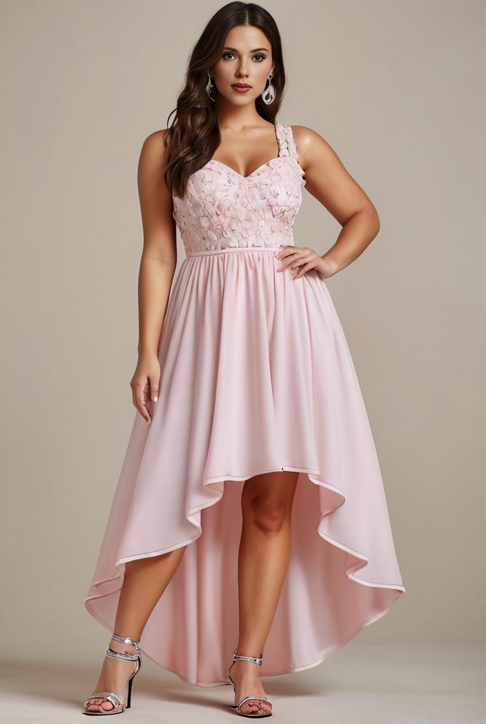 sleeveless v back tulle high low sequin appliques evening dresses 133013