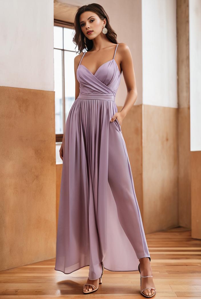 spaghetti strap 2 in 1 sheer evening dress 133736