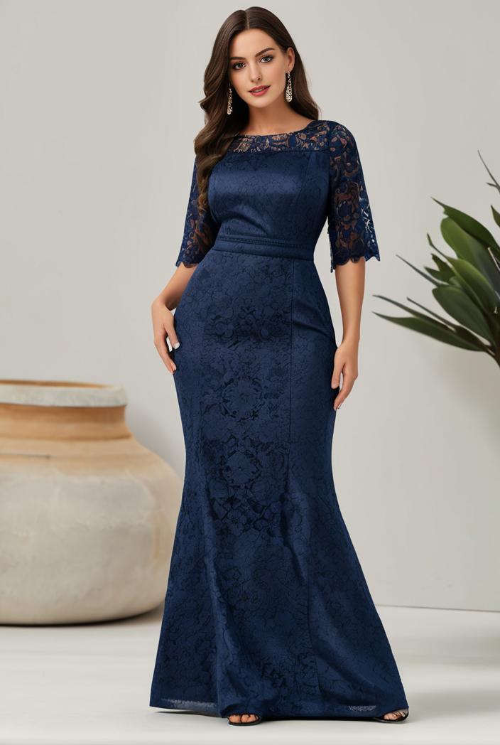 3 4 sleeve bodycon plunging back sequin evening dress 120657
