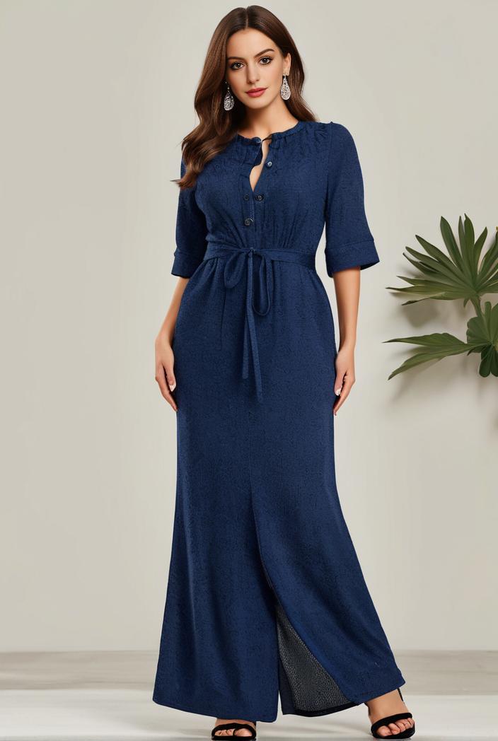 3 4 sleeve bodycon plunging back sequin evening dress 120660