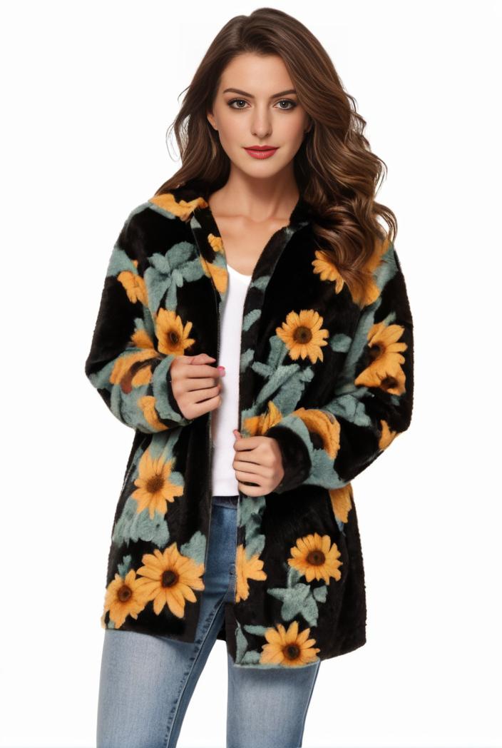 plus size halloween coat women s pus allover cat pumpkin print long sleeve open front medium stretch cardigan overcoat 129679