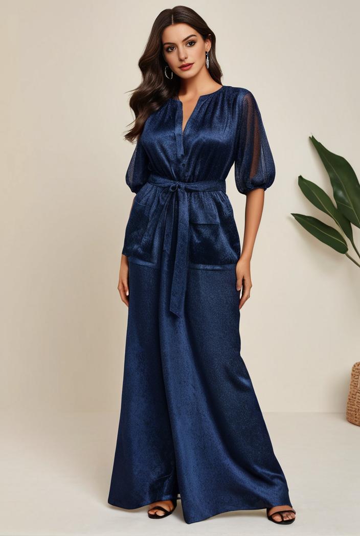 3 4 sleeve bodycon plunging back sequin evening dress 107854