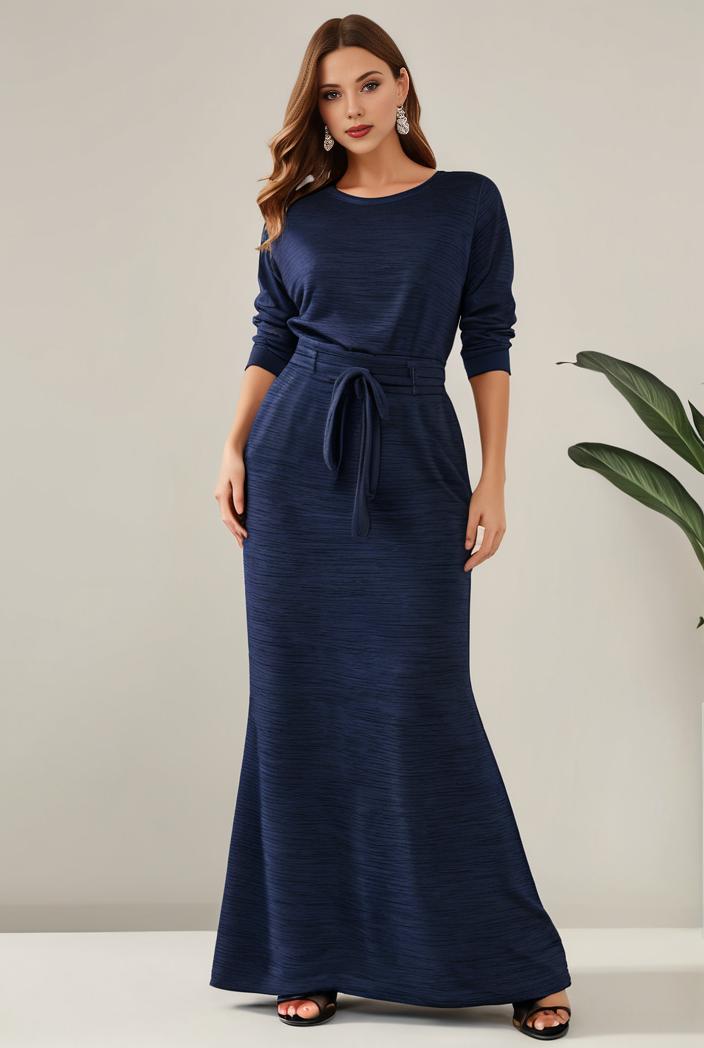 3 4 sleeve bodycon plunging back sequin evening dress 136923