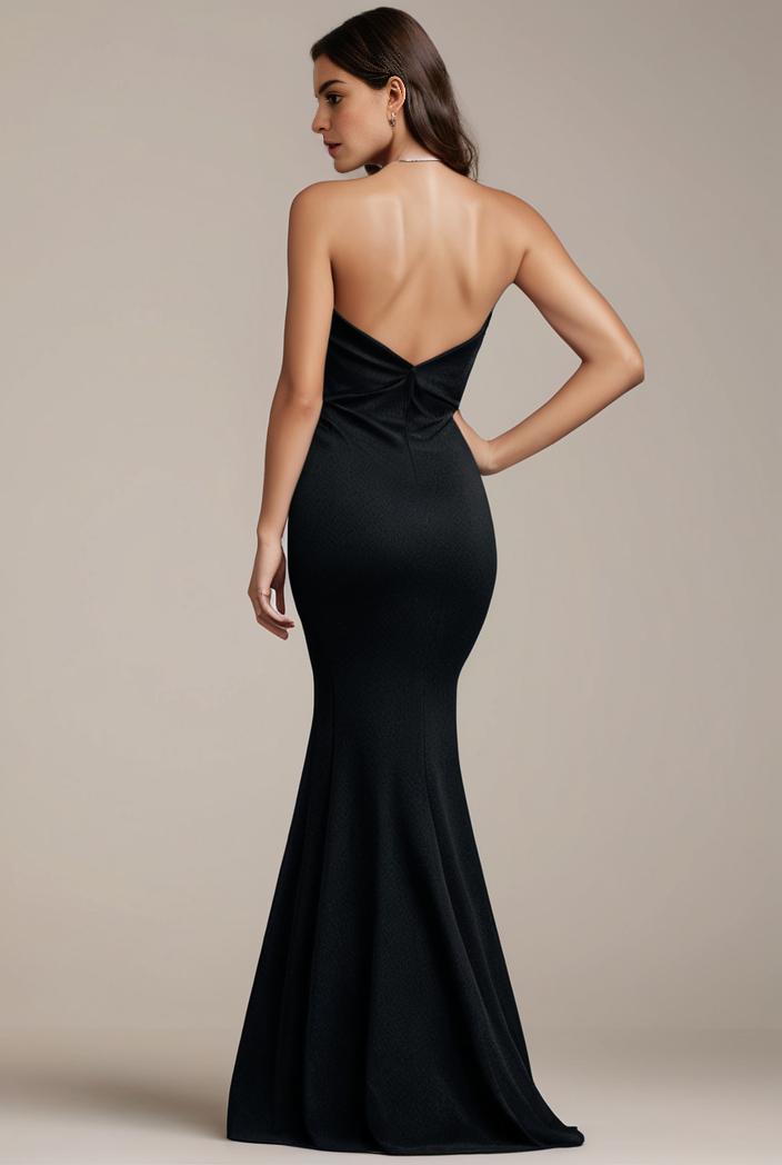 glitter spaghetti strap u veck open back bodycon stretchy evening dress 113037