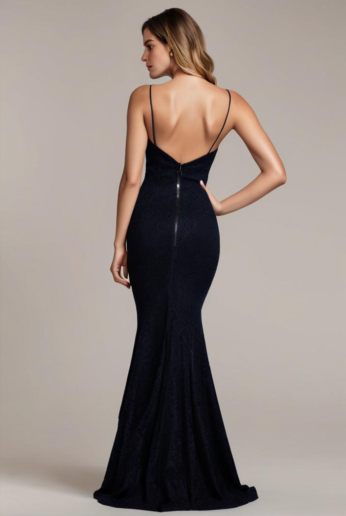 glitter spaghetti strap u veck open back bodycon stretchy evening dress 113041