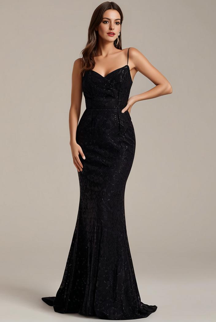 glitter spaghetti strap u veck open back bodycon stretchy evening dress 113044