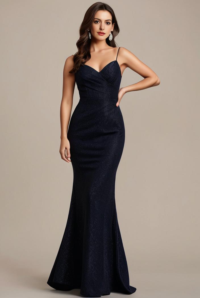 glitter spaghetti strap u veck open back bodycon stretchy evening dress 113050